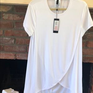 BCBG MAXAZRIA Cotton poly blend long top,